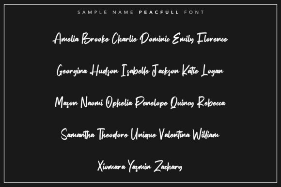Peacfull Font Poster 2
