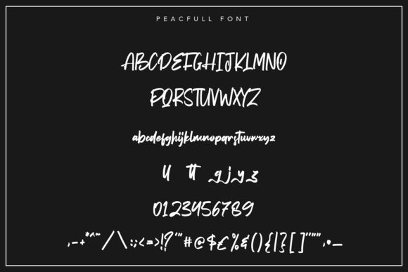 Peacfull Font Poster 7