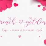 Peach Golden Font Poster 1