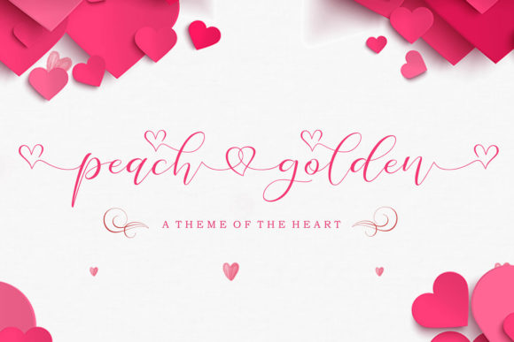 Peach Golden Font