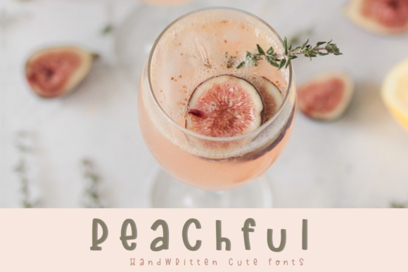 Peachful Font Peachful Font Poster 1
