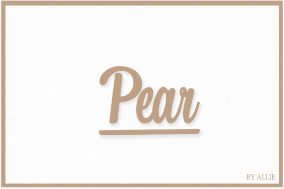 Pear Font Poster 1