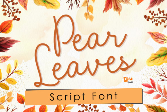 Pear Leaves Font Poster 1