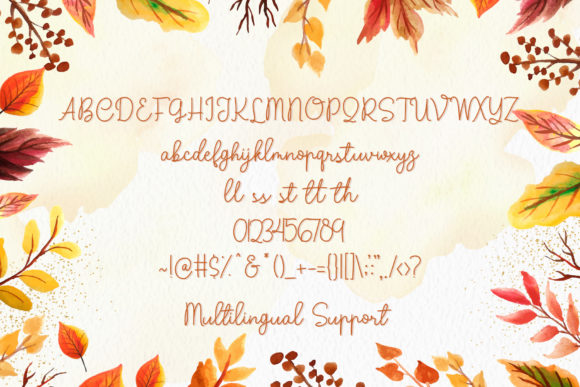 Pear Leaves Font Poster 5