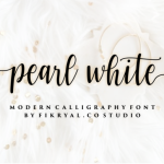 Pearl White Font Poster 1