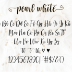 Pearl White Font Poster 13