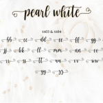 Pearl White Font Poster 15