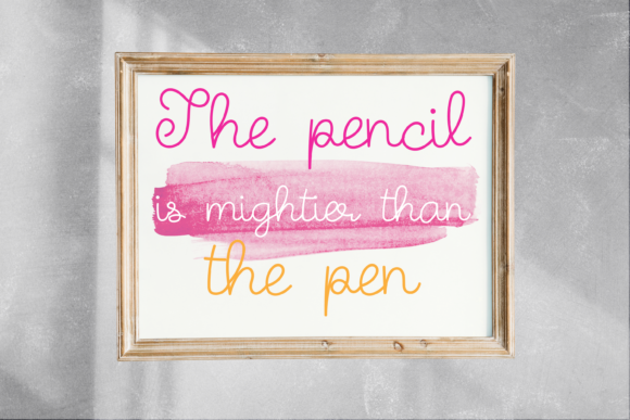 Pencil Box Font Poster 5