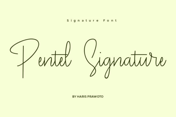 Pentel Signature Font Poster 1