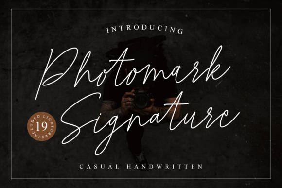 Photomark Signature Font Poster 1