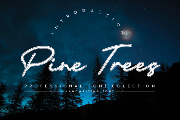 Pine Trees Font Poster 1