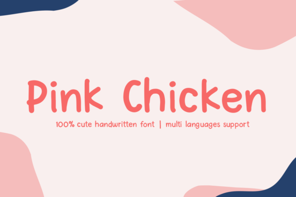 Pink Chicken Font Poster 1