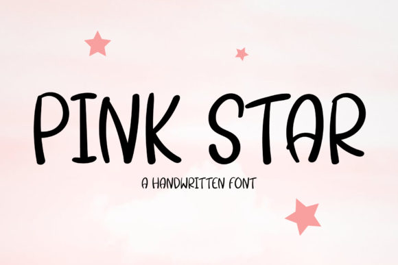 Pink Star Font Poster 1