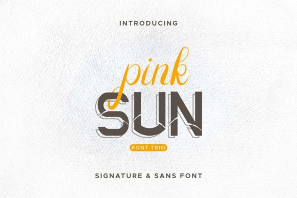 Pink Sun Font Poster 2