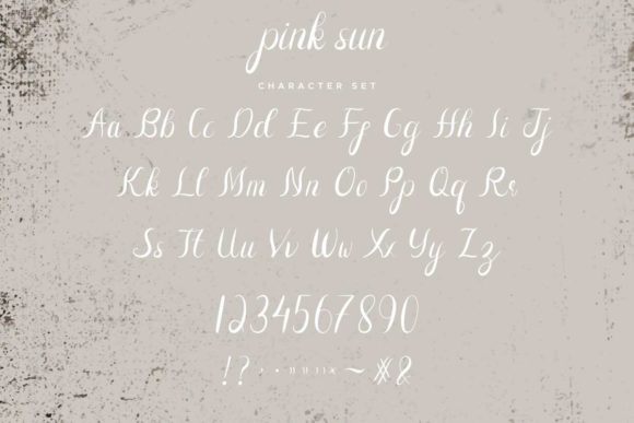 Pink Sun Font Poster 5