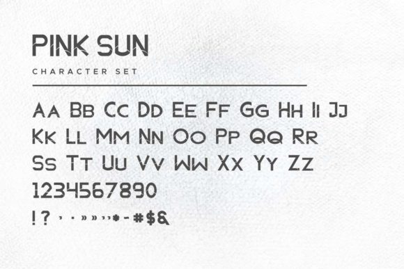 Pink Sun Font Poster 9