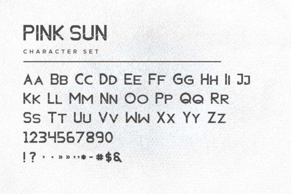 Pink Sun Font Poster 9