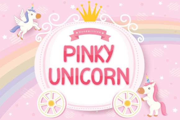 Pinky Unicorn Font Poster 1