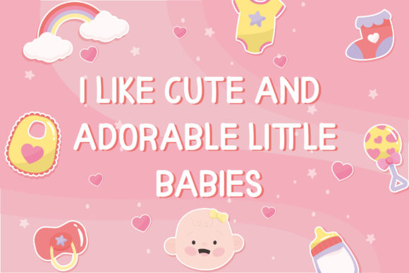 Pinky Unicorn Font Poster 2