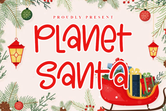 Planet Santa Font Poster 1