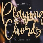 Playing Chords Font Poster 1