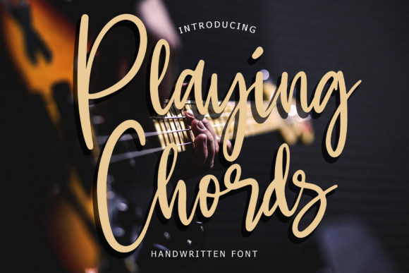 Playing Chords Font Poster 1
