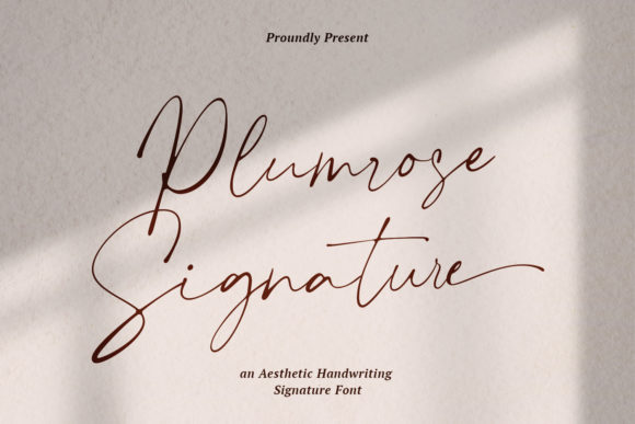 Plumrose Signature Font Poster 1