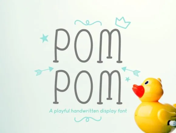 Pom Pom Font Pom Pom Font Poster 1