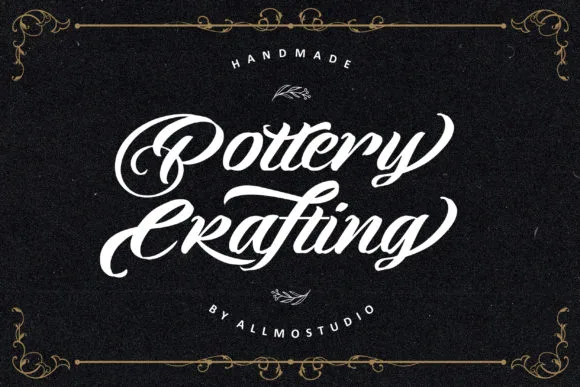 Pottery Crafting Font Pottery Crafting Font Poster 1