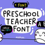 Preschool Teacher Font Poster 1
