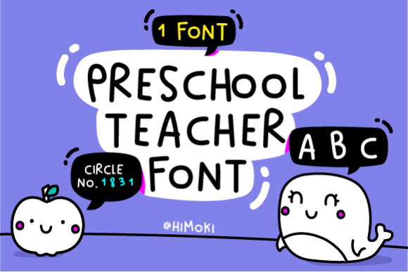 Preschool Teacher Font Poster 1