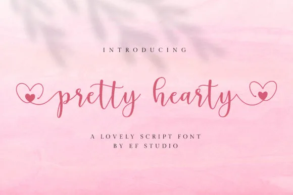 Pretty Hearty Font Pretty Hearty Font Poster 1