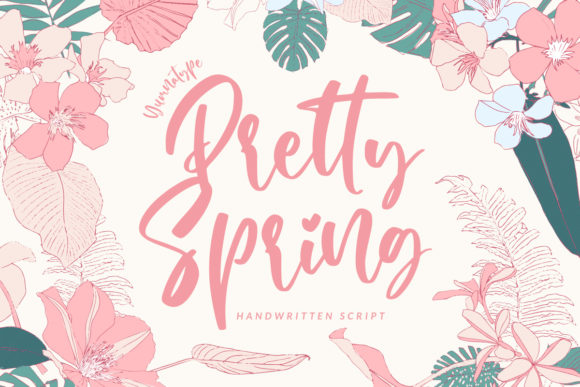 Pretty Spring Font Poster 1