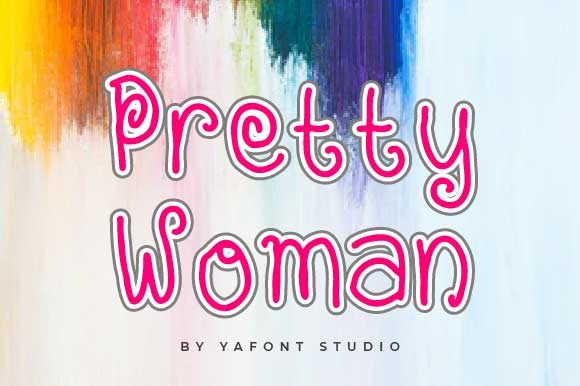 Pretty Woman Font Poster 1