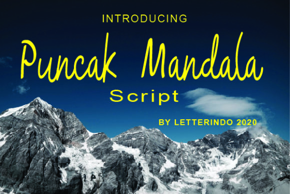 Puncak Mandala Font Poster 1