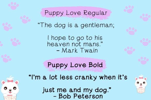 Puppy Love Font Poster 4