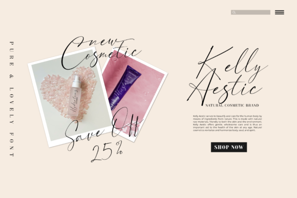 Pure & Lovely Font Poster 3