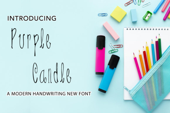Purple Candle Font Poster 1