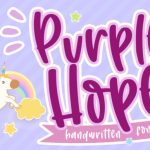 Purple Hope Font Poster 1