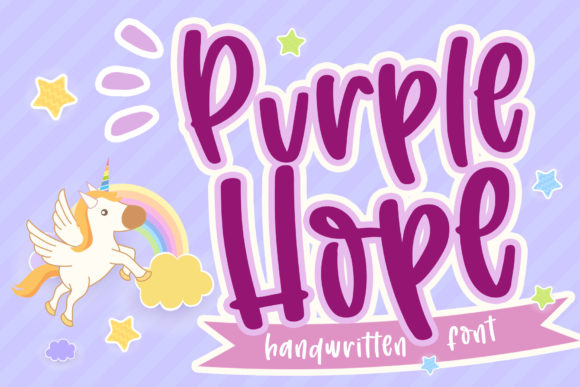 Purple Hope Font Poster 1