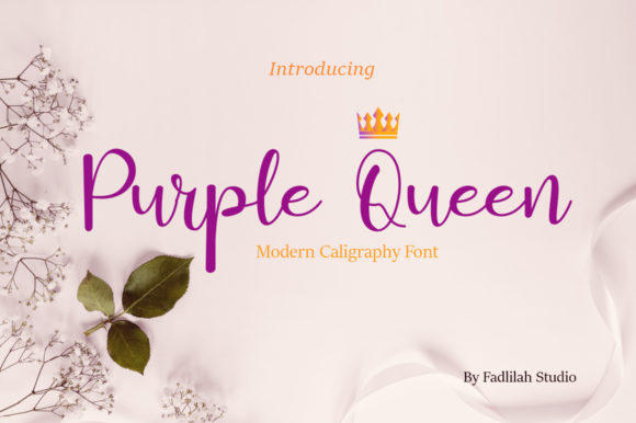 Purple Queen Font Poster 1