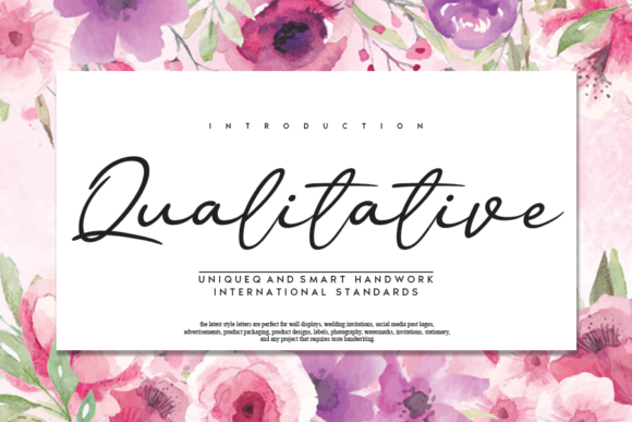 Qualitative Font Poster 1