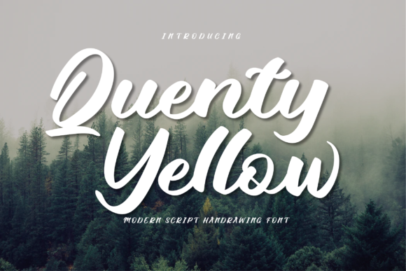 Quenty Yellow Font Poster 1