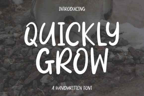 Quickly Grow Font Poster 1