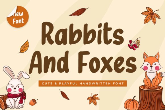 Rabbits and Foxes Font Poster 1