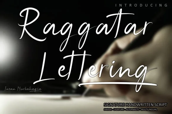 Raggatar Lettering Font Raggatar Lettering Font Poster 1