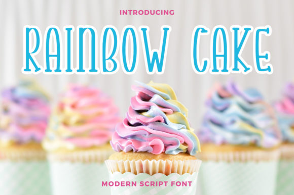 Rainbow Cake Font Poster 1