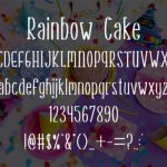 Rainbow Cake Font Poster 5