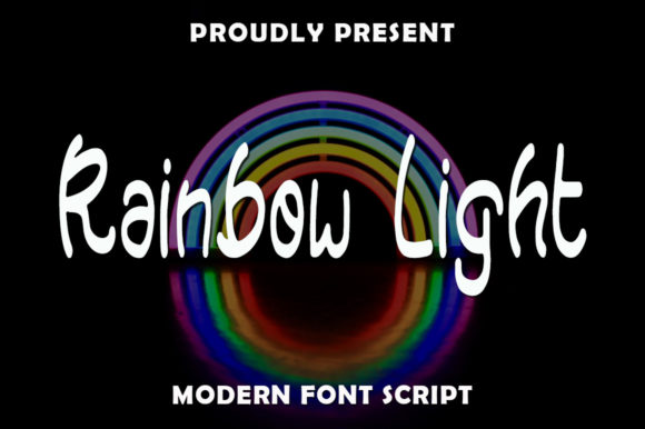 Rainbow Light Font Poster 1