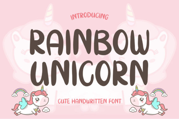 Rainbow Unicorn Font Poster 1